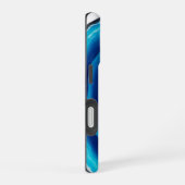 Coque iPhone 16 Tranche d'Agate Bleue | Abstrait (Côté droit)