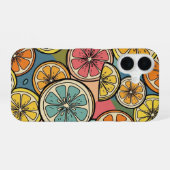 Coque iPhone 16 Tranche de Citron Rétro (Verso Horizontal)