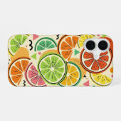 Coque iPhone 16 Tranche de Citron Rétro (Verso Horizontal)