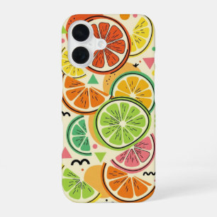Coque iPhone 16 Tranche de Citron Rétro