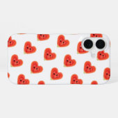 Coque iPhone 16 tranche de pastèque en cœur (Verso Horizontal)