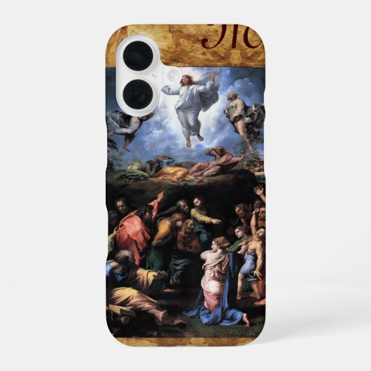 Coque iPhone 16 TRANSFIGURATION DU monogramme JÉSUS (Verso)