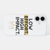 Coque iPhone 16 Travaillez Intelligemment Pas Dur Typographie Mode (Verso Horizontal)