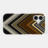 Coque iPhone 16 Triangles modernes abstraits et initiales personna (Verso Horizontal)