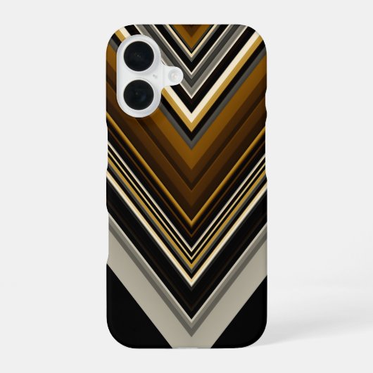 Coque iPhone 16 Triangles modernes abstraits et initiales personna (Verso)