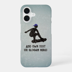 Coque iPhone 16 Tricks de skater - Skateboard et votre texte / nom