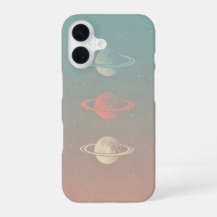 Coque iPhone 16 Trio Minimaliste Rétro de Lunes Anneaux