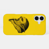 Coque iPhone 16 Troll en noir et jaune (Verso Horizontal)