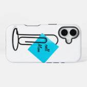 Coque iPhone 16 Trombone avec note de rappel (Verso Horizontal)