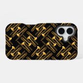 Coque iPhone 16 Trombone Crosshatch (Verso Horizontal)