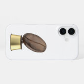Coque iPhone 16 Trophée avec grain de café (Verso Horizontal)