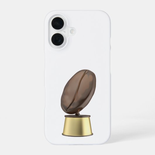 Coque iPhone 16 Trophée avec grain de café (Verso)