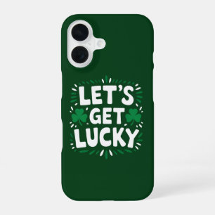 Coque iPhone 16 Trouvons la Chance Trèfle Drôle de la Saint-Patric