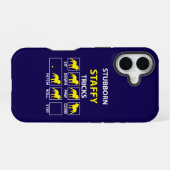 Coque iPhone 16 Trucs de Staffy têtus (Verso Horizontal)
