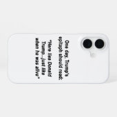 Coque iPhone 16 Trump menté (Verso Horizontal)