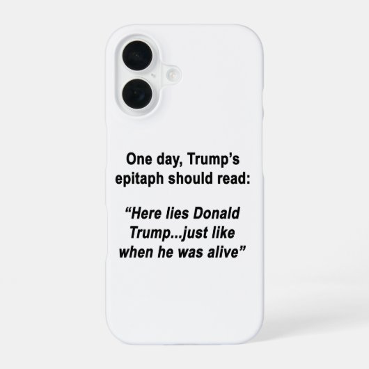 Coque iPhone 16 Trump menté (Verso)