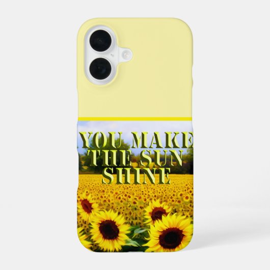 Coque iPhone 16 Tu fais briller le soleil, (Verso)