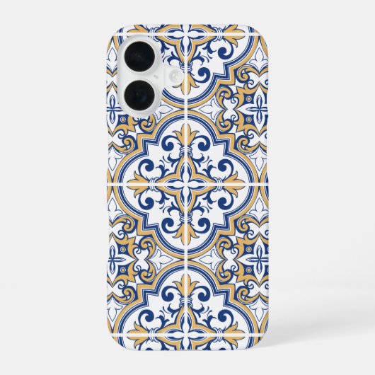 Coque iPhone 16 Tuiles portugaises 1 (Verso)