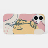 Coque iPhone 16 Tulipe Abstraite (Verso Horizontal)