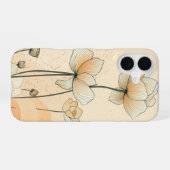 Coque iPhone 16 Tulipe crème Sunrise (Verso Horizontal)
