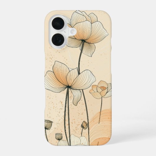 Coque iPhone 16 Tulipe crème Sunrise (Verso)