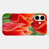 Coque iPhone 16 Tulipes Orange Rouge (Verso (horizontal))
