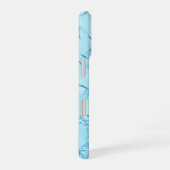 Coque iPhone 16 Turquoise Bleu pour Monogramme (Côté droit)