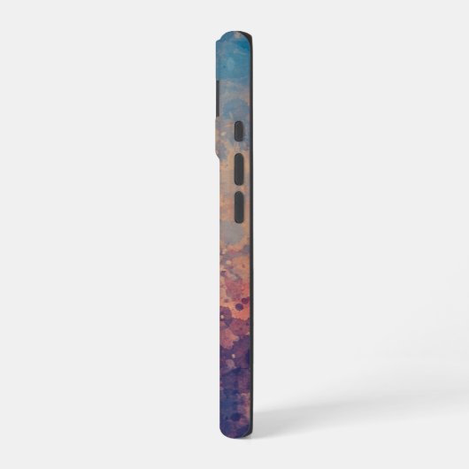 Coque iPhone 16 Twilight violet sur un lac (Côté gauche)