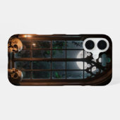 Coque iPhone 16 Two Skulls Gothic Window Moonlight Case (Verso Horizontal)