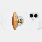 Coque iPhone 16 Ufo dog 3D a1 (Verso Horizontal)