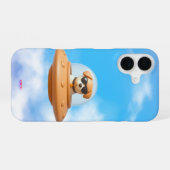 Coque iPhone 16 Ufo dog 3D a2 clouds (Verso Horizontal)