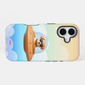 Coque iPhone 16 Ufo dog 3D a3 clouds (Verso Horizontal)
