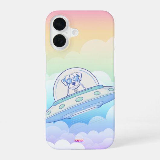 Coque iPhone 16 Ufodog logo 45g Clouds (Verso)