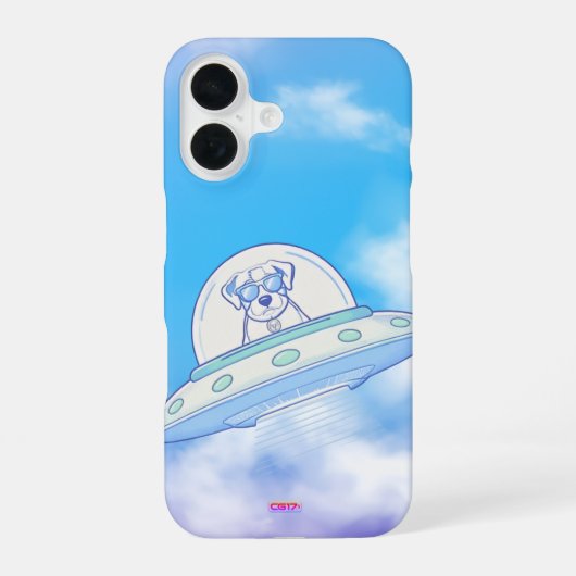 Coque iPhone 16 Ufodog logo 45g Clouds2 (Verso)