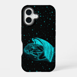 Coque iPhone 16 Un ange endormi en design noir et vert