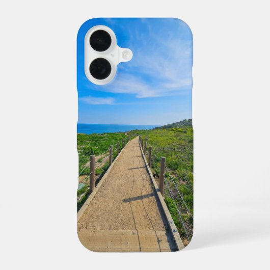 Coque iPhone 16 un long chemin sinueux à Point Dume (Verso)