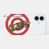 Coque iPhone 16 Un PSA... avec la guitare ! (Verso Horizontal)