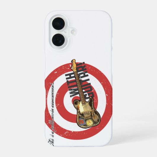 Coque iPhone 16 Un PSA... avec la guitare ! (Verso)