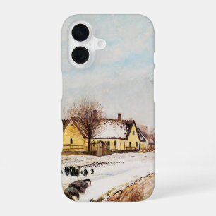 Coque iPhone 16 Un village de Seeland. Hiver par Laurits Ring