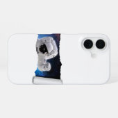 Coque iPhone 16 Une larme dans l'espace Rencontre d'astronaute ext (Verso Horizontal)