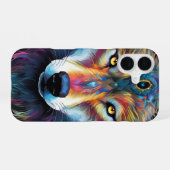 Coque iPhone 16 Une tête de loup (Verso Horizontal)