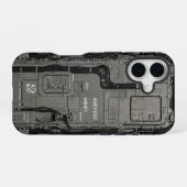 Coque iPhone 16 UNIT-77 #036 : Passerelle Neuronale ABCFE93 (Verso Horizontal)