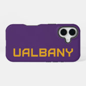 Coque iPhone 16 Université de Albany Wordmark (Verso Horizontal)