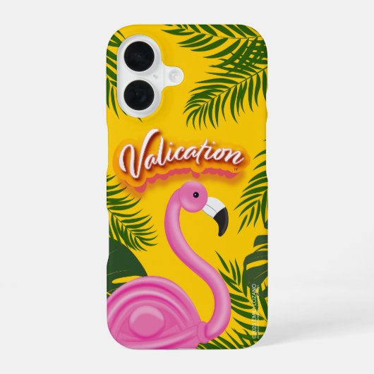 Coque iPhone 16 Vacances de validation rose (Verso)