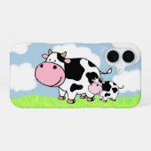 Coque iPhone 16 Vache et bébé (Verso Horizontal)