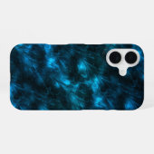Coque iPhone 16 Vague bleu foncé (Verso Horizontal)