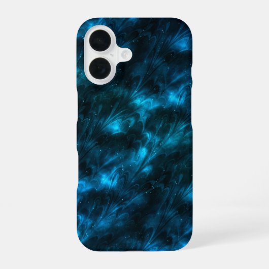 Coque iPhone 16 Vague bleu foncé (Verso)