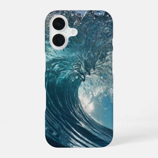 Coque iPhone 16 Vague cristalline (Verso)