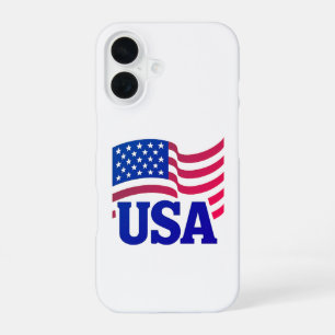 Coque iPhone 16 Vague d'unité des États-Unis