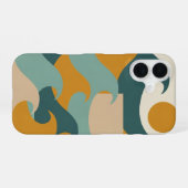 Coque iPhone 16 Vague et Soleil Abstraits (Verso Horizontal)